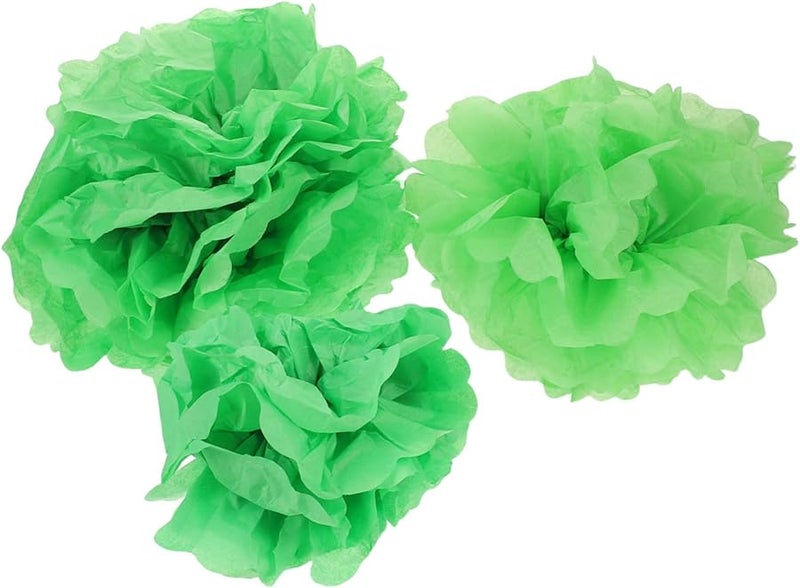 كرات ورقية خضراء 21 قطعة زينة حفلات قابلة لإعادة الاستخدام لحفلات أعياد الميلاد والتخرج والمهرجانات - Image 3