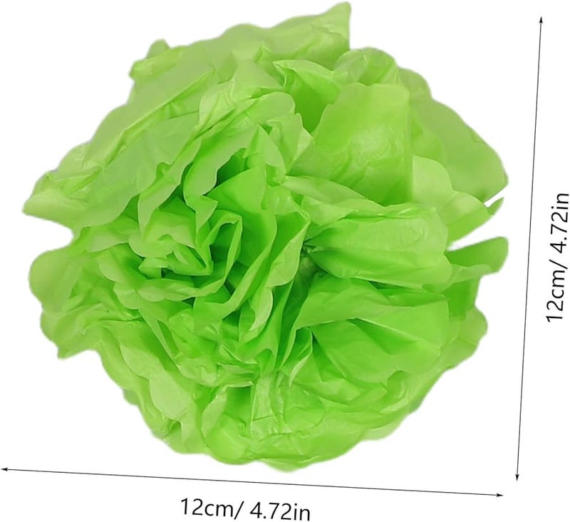 كرات ورقية خضراء 21 قطعة زينة حفلات قابلة لإعادة الاستخدام لحفلات أعياد الميلاد والتخرج والمهرجانات - Image 2