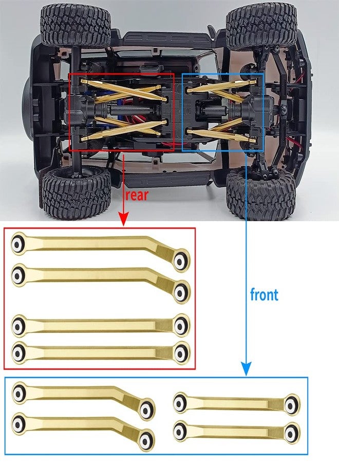 RCLIONS Higher Extra Clearance Links Set Linkage for TRX4M Upgrades 1/18th RC Crawler Car Parts Heavy Weight 62g - Image 2