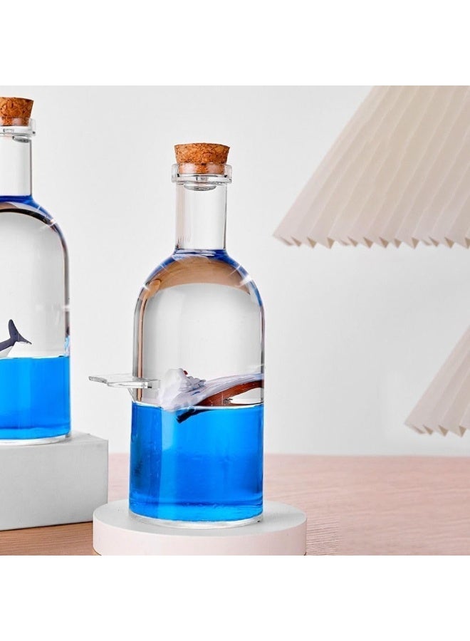 Unsinkable ship model submerged in liquid – calming desk decor – interactive oil and water toy – car and home decoration – unique gift - Image 2