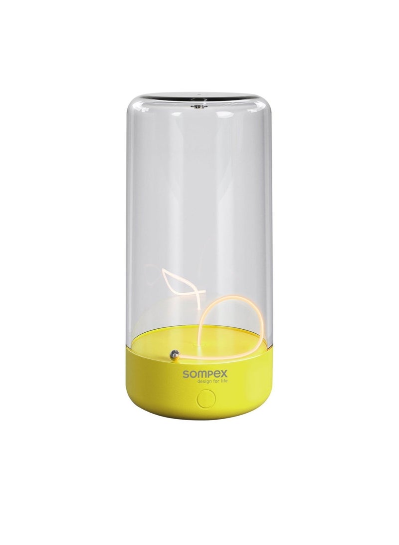 Sompex Pulse Compact Rechargeable Table Lamp | Sleek & Portable LED Light | IP54 (water-resistant) | Brightness memory function | Indoor & Outdoor Use | 3 warm light | 14.5 cm Height - Neon Yellow - Image 2