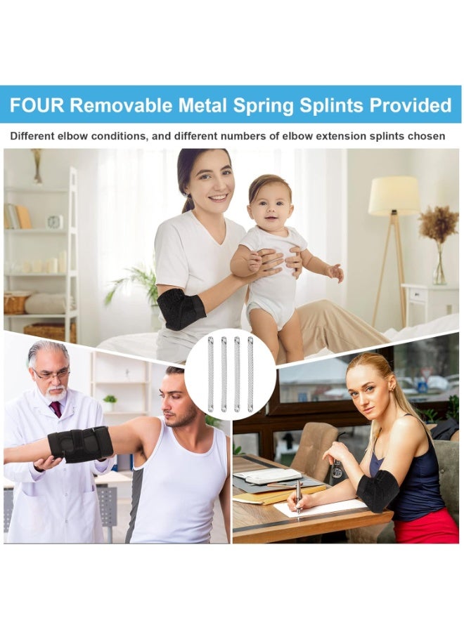 Elbow Splint Brace – Immobilizer for Tendonitis & Cubital Tunnel Syndrome with Removable Support, Night Use (L/XL) - Image 3