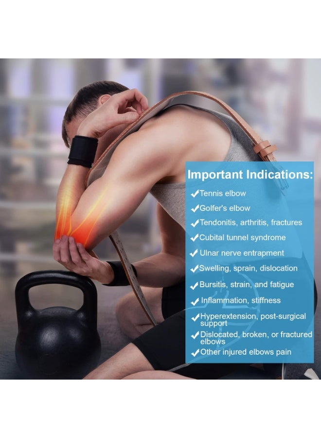Elbow Splint Brace – Immobilizer for Tendonitis & Cubital Tunnel Syndrome with Removable Support, Night Use (L/XL) - Image 4