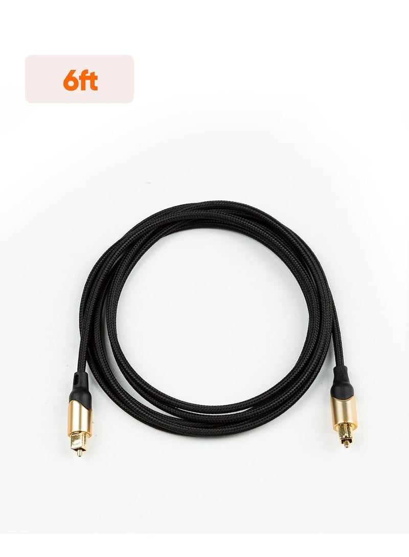 igeekwell 6FT Optical Audio Cable, Toslink Cable Male to Male Digital Optical Audio Cable with Gold Plated for Home Theater, Sound Bar, TV, Xbox, VD/CD Player, Blu-ray Player, Game Console&More，（1.8 M,2 PACK） - Image 2