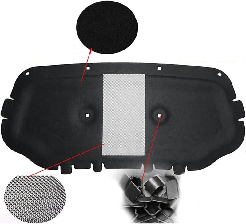 QASULER Front Hood Engine Sound Insulation Pad for VW Jetta VS5 2019 - Image 4