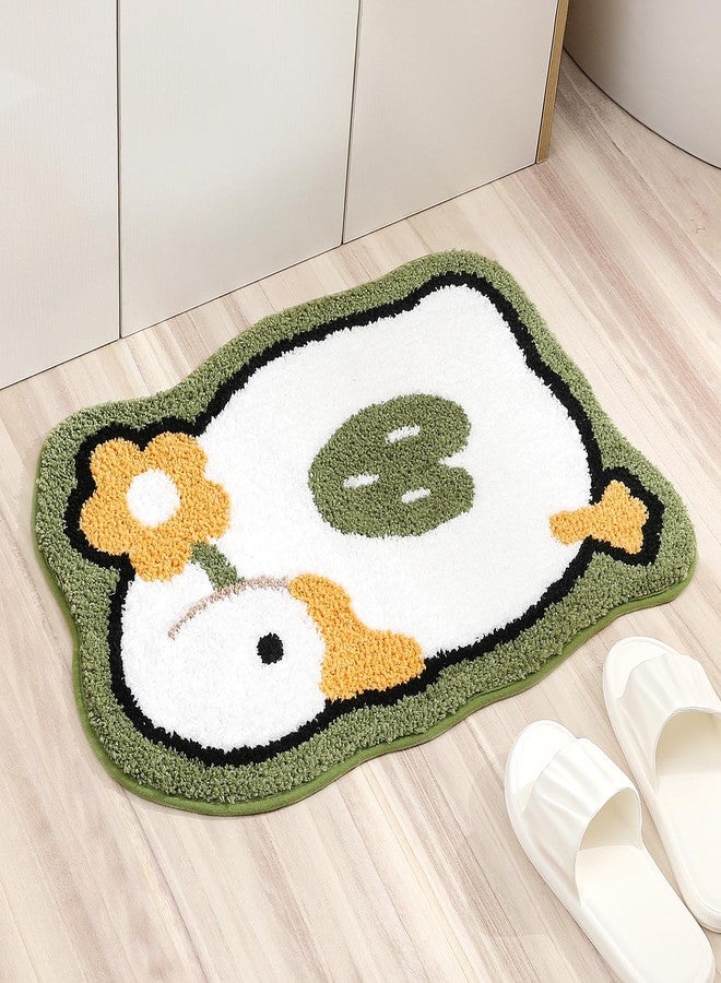 Molesun Microfiber Goose Bath Rug, Non Slip Absorbent Bathroom Rugs with TPR Backing, Ultra Soft Bath Room Floor Mat Kitchen Restroom Living Room Carpet, 18" x 26" - Image 1