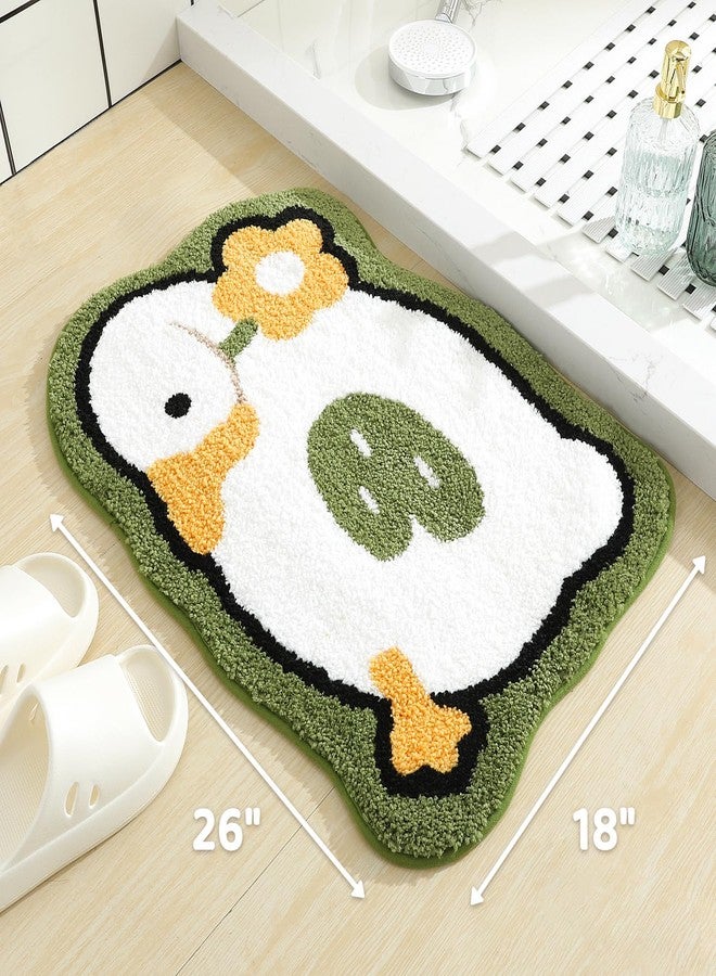 Molesun Microfiber Goose Bath Rug, Non Slip Absorbent Bathroom Rugs with TPR Backing, Ultra Soft Bath Room Floor Mat Kitchen Restroom Living Room Carpet, 18" x 26" - Image 2