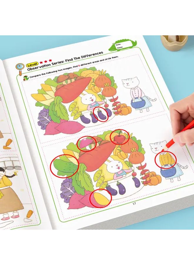 1pc Spot The Difference Book For Kids 32 Pages Educational Activity Game - Image 5