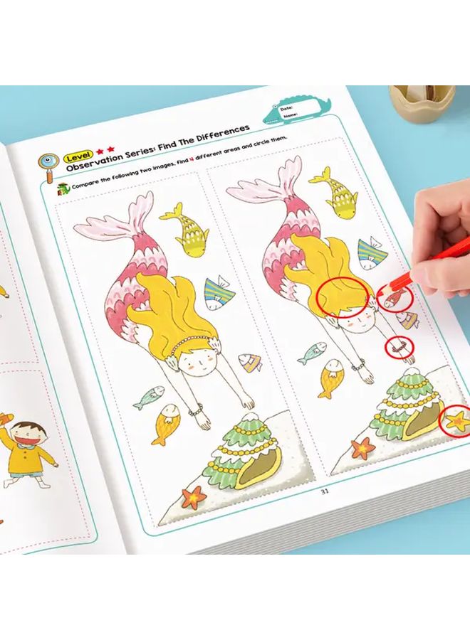 1pc Spot The Difference Book For Kids 32 Pages Educational Activity Game - Image 4