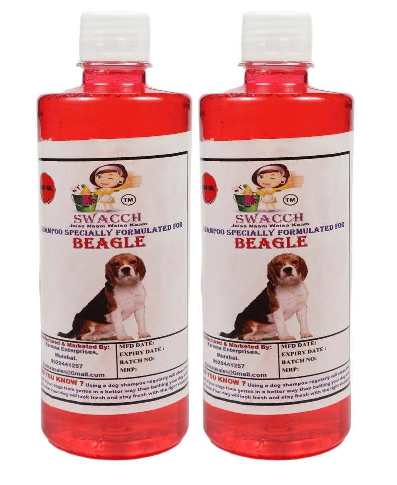 swacch Shampoo | Puppy Safe Shampoo Beagle Dog Shampoo (500ml) (Pack of 2) Jasmine + Small White Bone | Dog Chew Bones | Teething chew Toy | Dental Teething | Combo Pack - Image 2