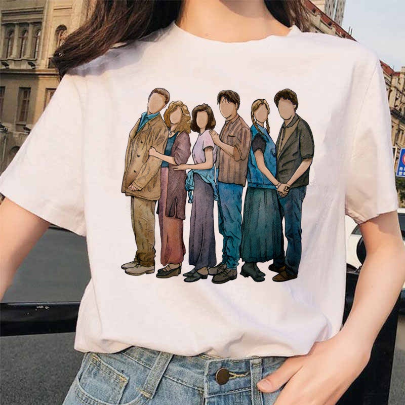 Friends Tv American Tv Series Friends Short-Sleeved Men'S And Women'S Couple White T-Shirt - Image 1