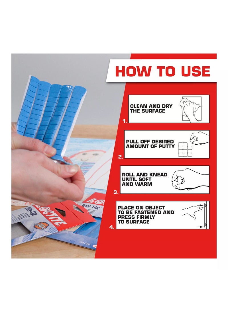 Loctite Loctite Fun-Tak Mounting Tabs, 2 oz, Blue (12-Pack)  - Image 2