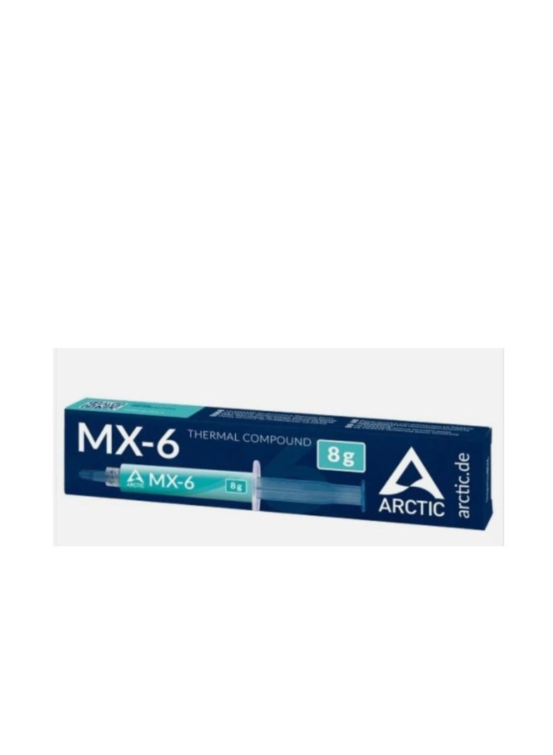 أركتيك MX-6 (8 جرام) - معجون حراري لأداء مثالي لوحدة المعالجة المركزية، وحدات التحكم، بطاقات الرسوميات، أجهزة الكمبيوتر المحمولة، موصلية حرارية عالية جداً، متانة طويلة، غير موصل - Image 1