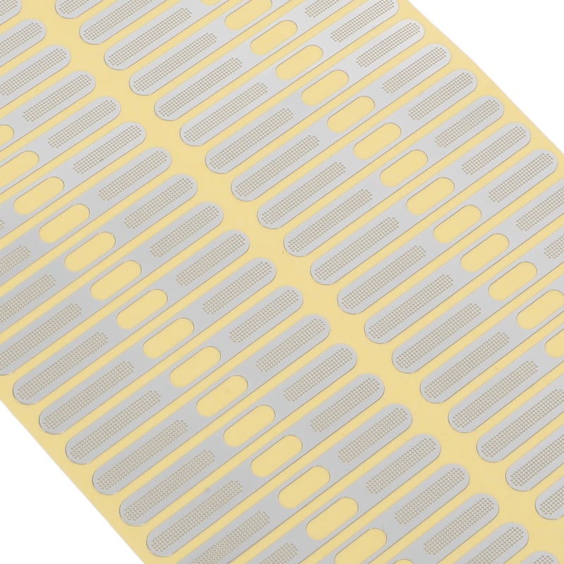 ملصق شبكي لحماية سماعة الهاتف مقاوم للغبار، متوافق مع أجهزة آيفون، مصنوع من النيكل المعدني الفضي، 50 قطعة - Image 4