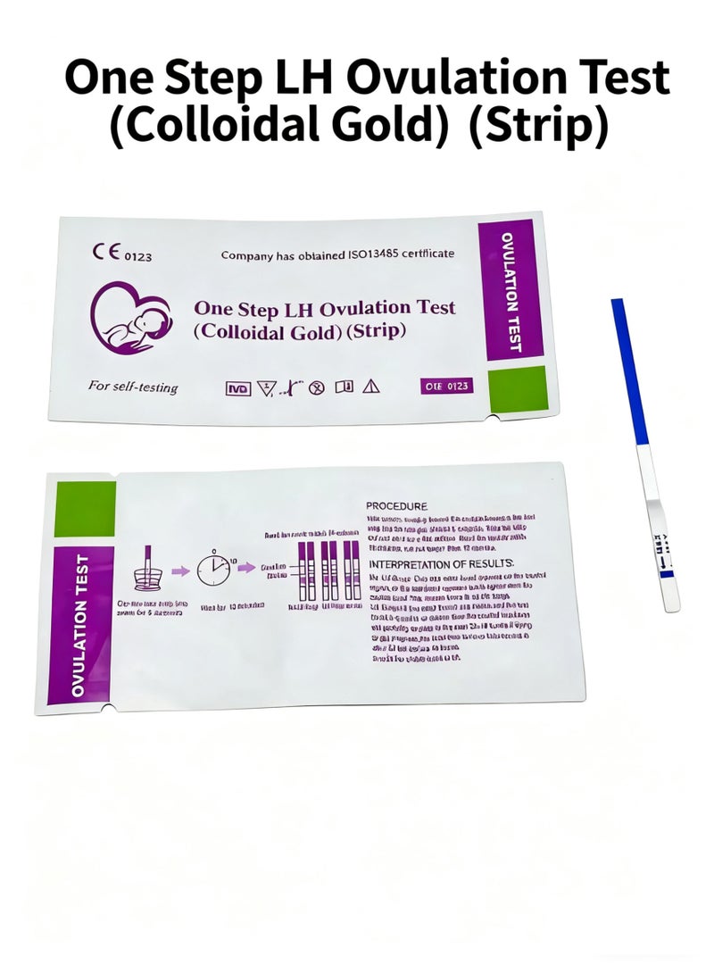 تشخبص ورقة اختبار الإباضة المكونة من 50 قطعة، تتنبأ بحالة الإباضة خلال 24-48 ساعة القادمة، ورقة اختبار الخصوبة - Image 5