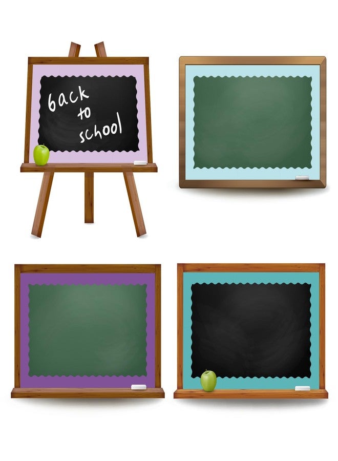 Whaline 65.6ft Purple Blue Bulletin Board Borders 4 Rolls Purple Blue Die-Cut Bulletin Board Trim for School Classroom Office Chalkboard Decoration - Image 3