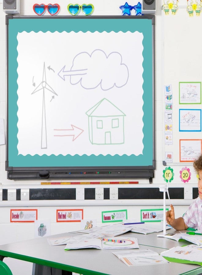 Whaline 65.6ft Purple Blue Bulletin Board Borders 4 Rolls Purple Blue Die-Cut Bulletin Board Trim for School Classroom Office Chalkboard Decoration - Image 4