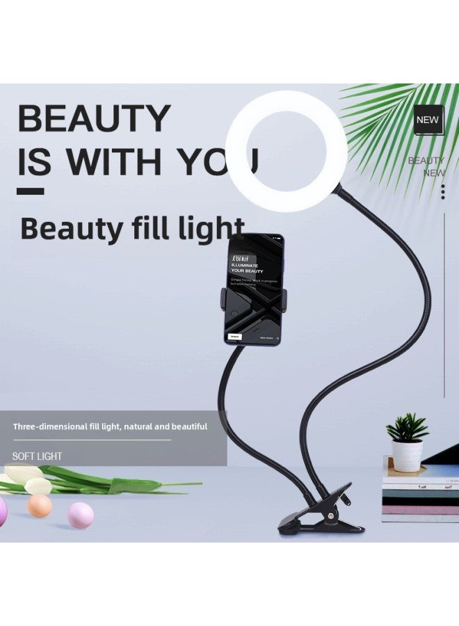 LED Live Light 6-inch Anchor Beauty Tender Skin Photo Ring Lamp Clip Hose Learning Eye Lamp Factory-Specification:Black 6inch  - Image 2