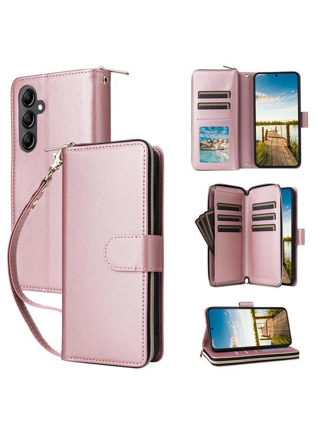 S-TOP Case For Samsung Galaxy A26 Nine-card Slots Zipper Wallet Bag Leather Phone Case - Image 1