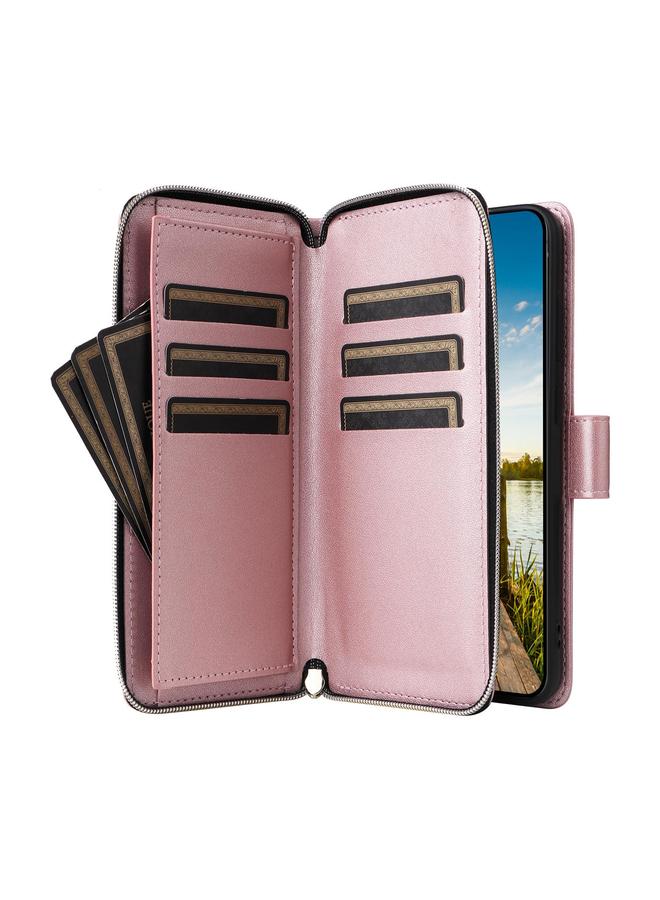 S-TOP Case For Samsung Galaxy A26 Nine-card Slots Zipper Wallet Bag Leather Phone Case - Image 5