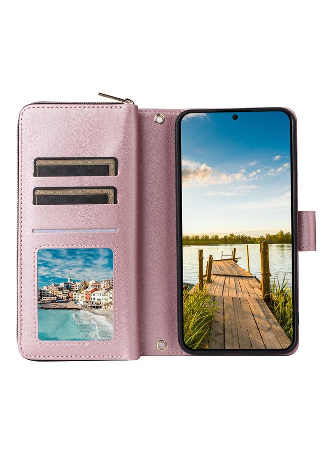 S-TOP Case For Samsung Galaxy A26 Nine-card Slots Zipper Wallet Bag Leather Phone Case - Image 4