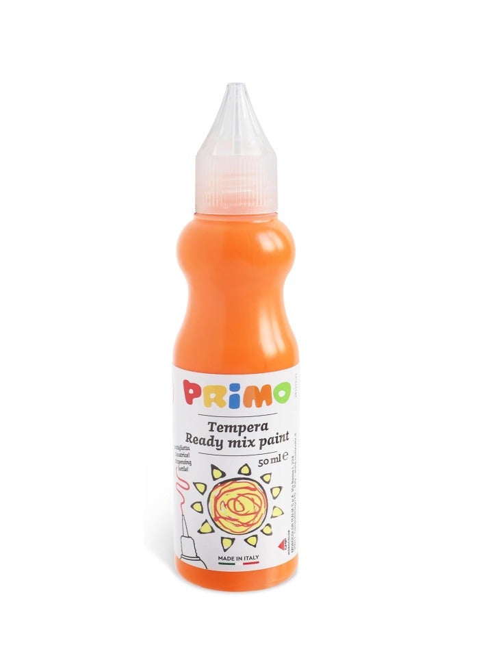 PRIMO Tempera Paint Bottle, 50ml, Orange, Non-Toxic, Convenient, for Artists by Primo - Image 2