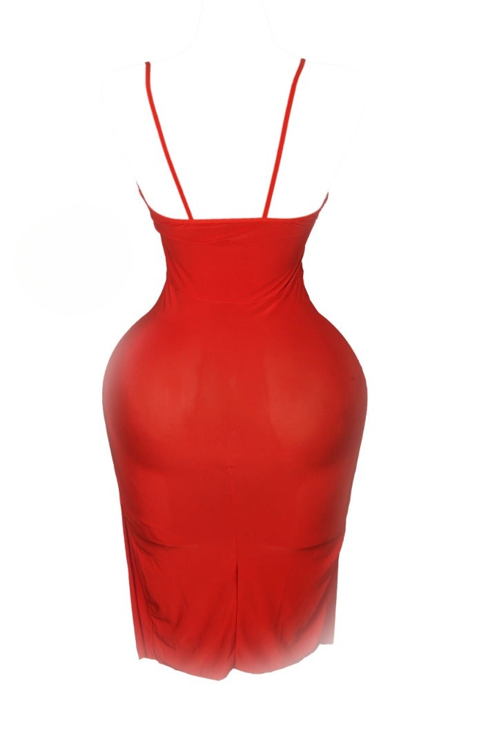 مانيكان فستان نسائي  طويل مفتوح من جانب واحد  ومزينة بفيونكات - Image 2