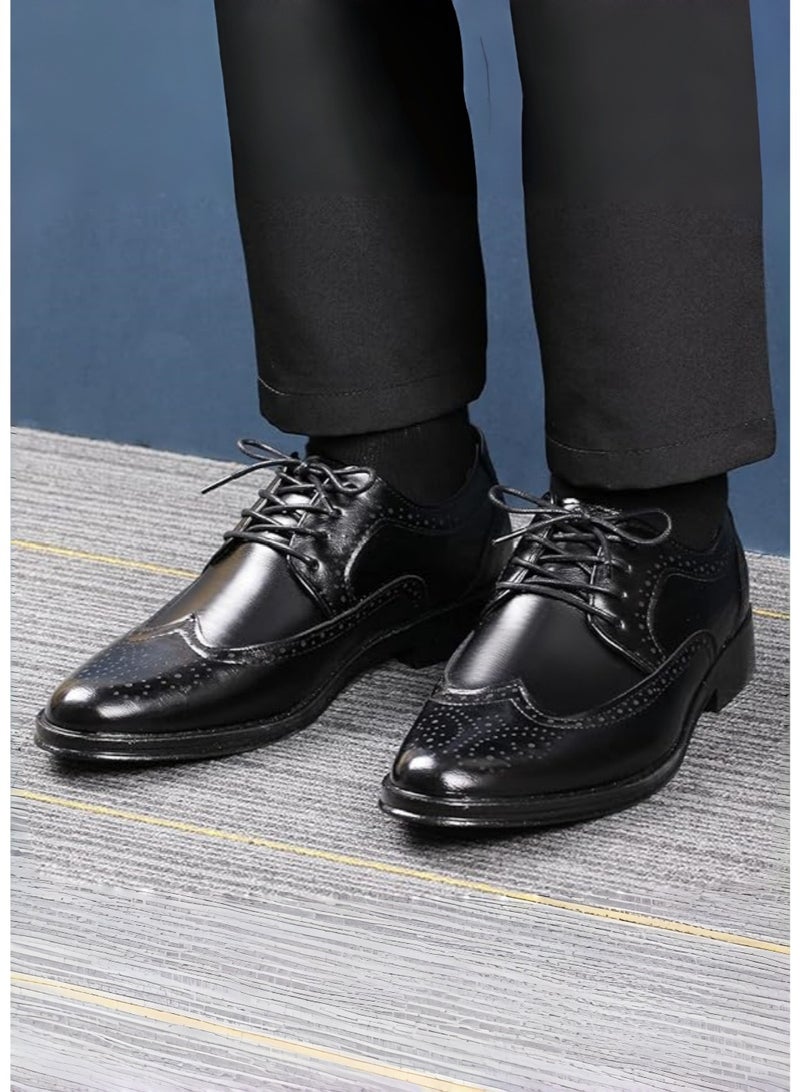 متجر الفرح أربطة أحذية دائرية مشمعة، 80 سم/31.5 بوصة، أربطة أحذية أكسفورد رسمية للرجال أو النساء، أسود - Image 3
