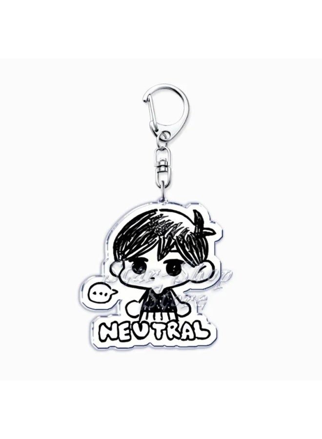 Generic Hot Omori Game Keychain for Accessories Bag Basil Kel Hero Aubrey Omocat Sunny Key Chain Ring Keyring Jewelry Fans Friends Gifts-Color:11-Ships From:CHINA  - Image 4
