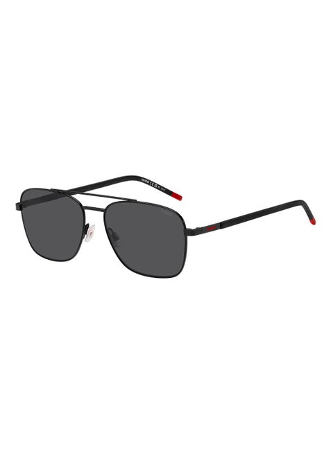 Men's UV Protection Rectangular Sunglasses - Hg 1269/S Black Millimeter - Lens Size: 57 Mm
