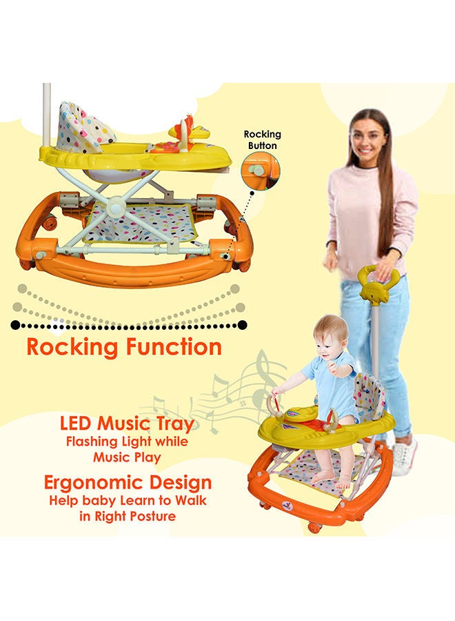 Hot Racer Rocking Musical Walker - Orange/Yellow