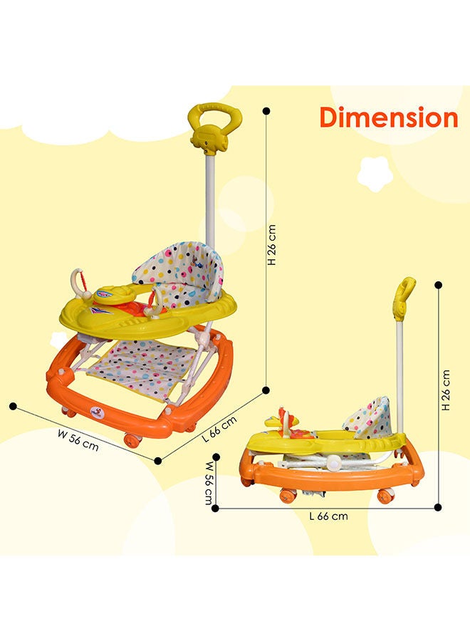 Hot Racer Rocking Musical Walker - Orange/Yellow