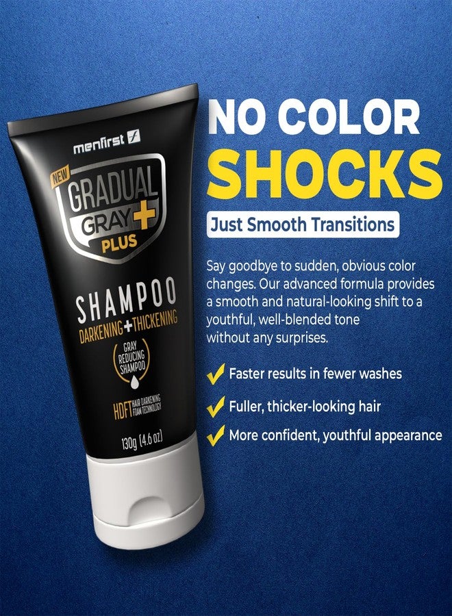 MENFIRST - Gradual Gray PLUS Shampoo - Darkening + Thickening - Gray Hair Shampoo, Intense Pigment, Gray Coverage, Natural Finish, Easy 3-Min Application, 4.6 oz - Image 3