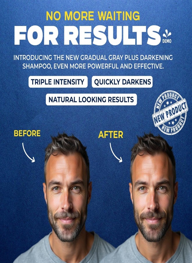 MENFIRST - Gradual Gray PLUS Shampoo - Darkening + Thickening - Gray Hair Shampoo, Intense Pigment, Gray Coverage, Natural Finish, Easy 3-Min Application, 4.6 oz - Image 5