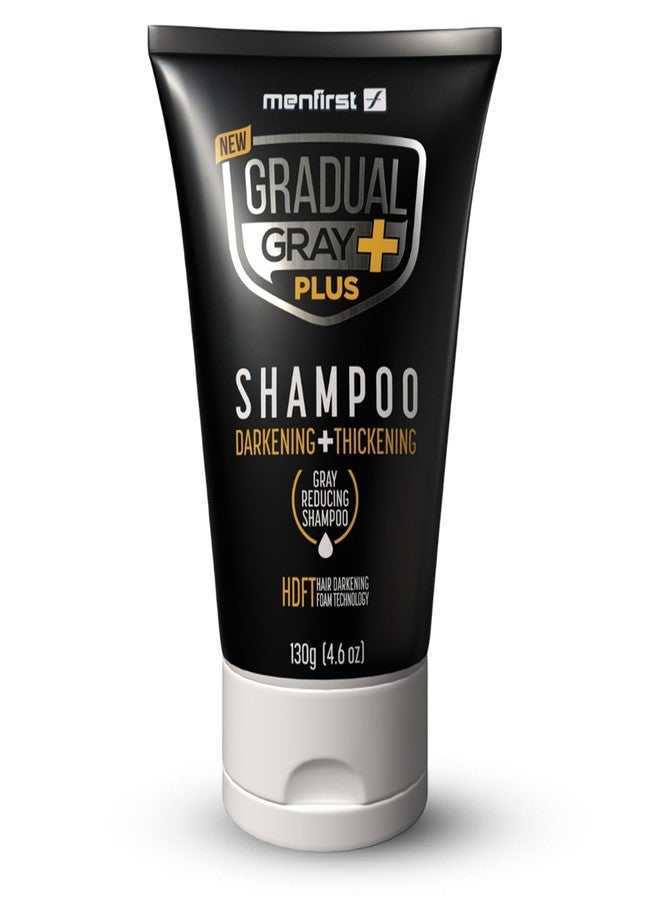 MENFIRST - Gradual Gray PLUS Shampoo - Darkening + Thickening - Gray Hair Shampoo, Intense Pigment, Gray Coverage, Natural Finish, Easy 3-Min Application, 4.6 oz - Image 1