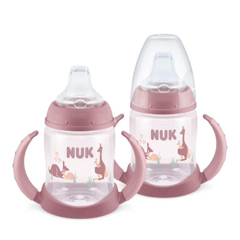 NUK First Choice Learner Cup 2.0, 5 oz. Sippy Cup with Handles, Spill Proof, Leak Proof Soft Straw Cup, 2-pack - Image 1