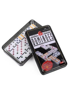 VIO Dominoes Double Six Color Dot Dominoes Standard Set of 28 Tiles with Tin Storage Case Classic Numbers Game Set Travel Game Set 2 to 4 Players  - Image 2