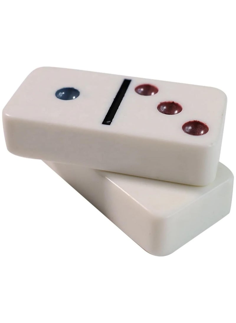 VIO - Dominoes Double Six Color Dot Dominoes Standard Set of 28 Tiles with Tin Storage Case Classic Numbers Game Set Travel Game Set 2 to 4 Players - Image 1