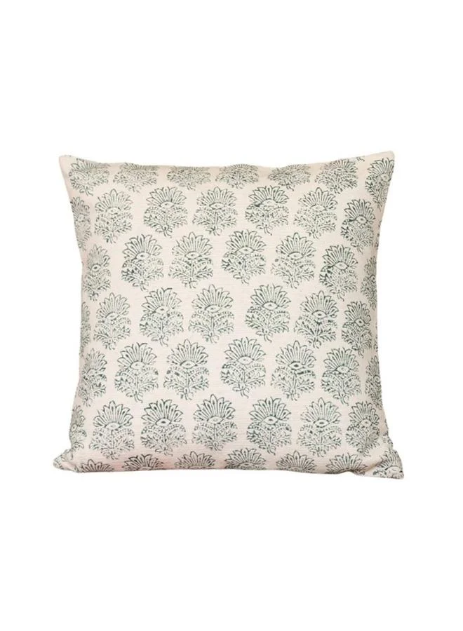 Sanskrutihomes Green Cotton Ethnic Motifs Cushion Cover, Large
