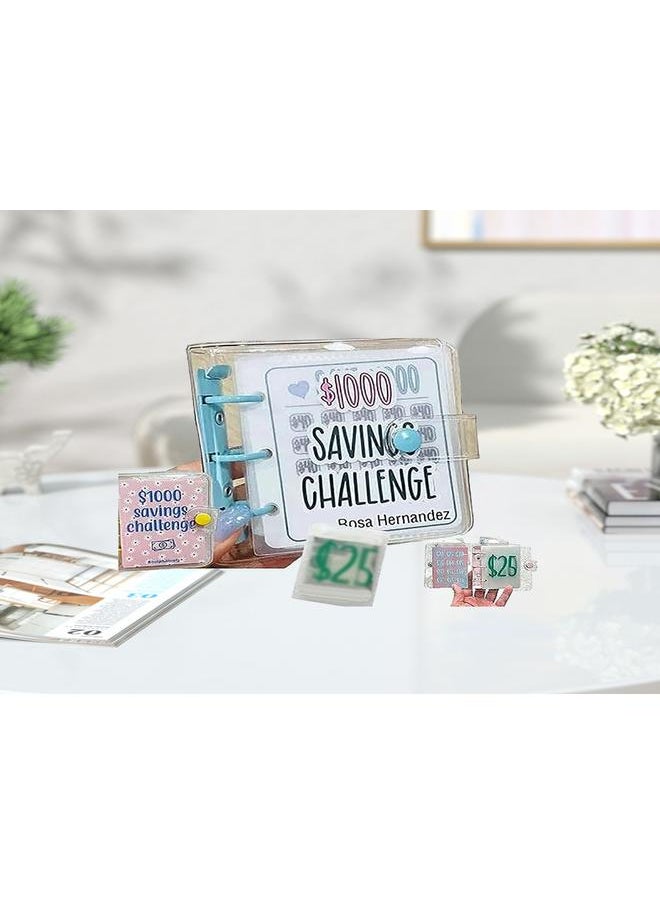 Thoraya Cash Envelope Binder Reusable Portable Save 1000 Dollars Money Saving Binder for Home School Office  - Image 5