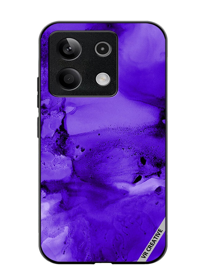 VR CREATIVE Protective Case Cover For Xiaomi Poco X6 Violet Alcohol Ink Wash Texture On White Paper Design Multicolour - Image 1