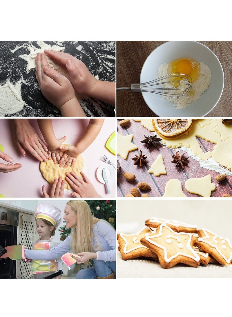 SYOSI Cooking and Baking Set for Kids, 26 Pcs Baking Kit for Boys and Girls Kids Chef Role Play Costume Set with Apron/Hat/Cooking Mitt/Utensils/Cupcake Molds for Toddler Ages 3+ - Image 5