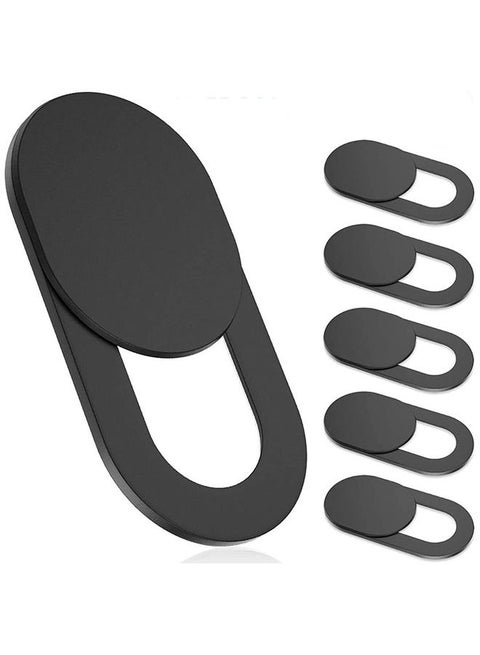 6-Piece Protective Phone Webcam Cover Black