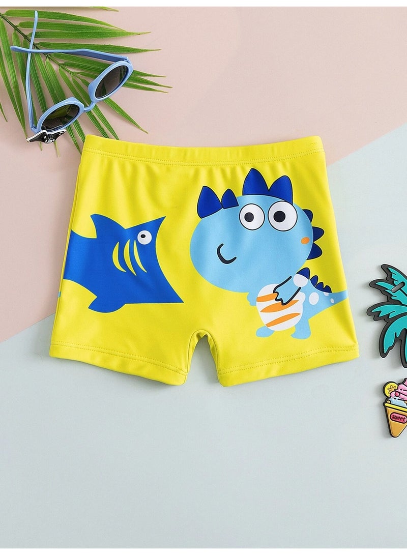 Boys Swim Short Printed Dinosaur And Shark One Piece Swimwear For Kids In Sea Beach Pool - Image 1