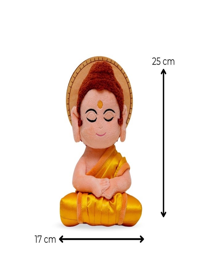 Panda's Box Mantra Chanting Lord Gautam Buddha Soft Toy | Plush Musical Meditating Idol/Showpiece for Home Decor | Non-Toxic, Safe I Make Kids Learn Values Like Kindness & Compassion | 25CM - Image 2