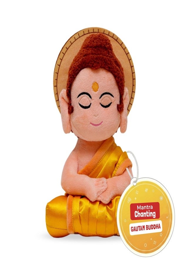 Panda's Box Mantra Chanting Lord Gautam Buddha Soft Toy | Plush Musical Meditating Idol/Showpiece for Home Decor | Non-Toxic, Safe I Make Kids Learn Values Like Kindness & Compassion | 25CM - Image 1