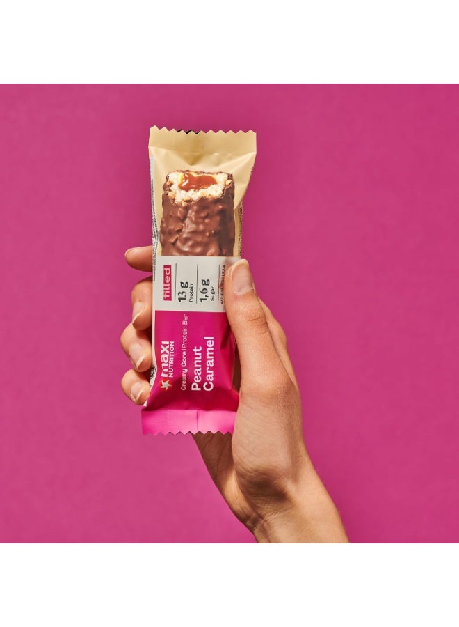 Maxi Nutrition Peanut Caramel Creamy Core Protein Bar (Box Of 12 Pcs x 45Grams Each) With 13g Of Protein | Fat-Free | Low In Sugar - Image 2