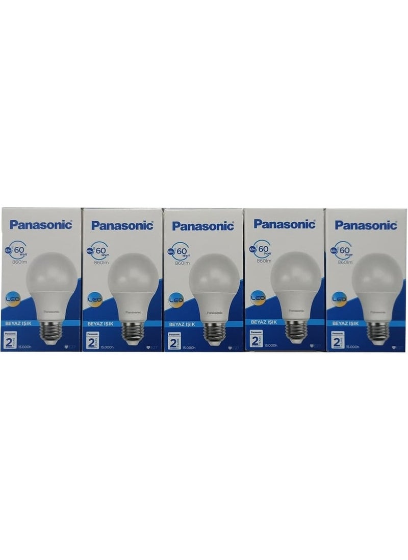 Panasonic - 8.5 W 60 W LED Bulb E-27 Socket 5 Pieces - Image 1