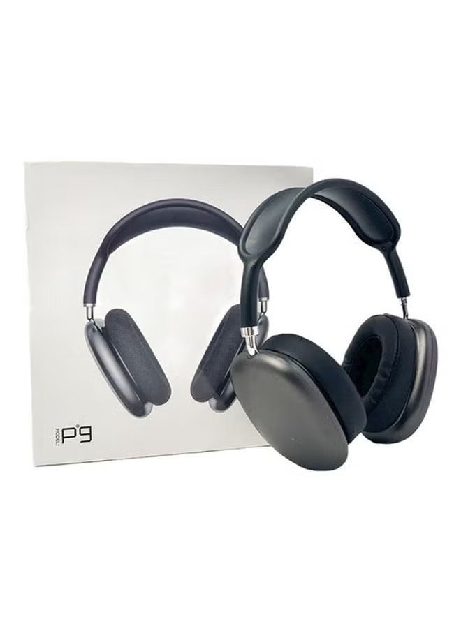 P9 - P9 Wireless Bluetooth Over-Ear Headphone with Mic Black. - Image 1