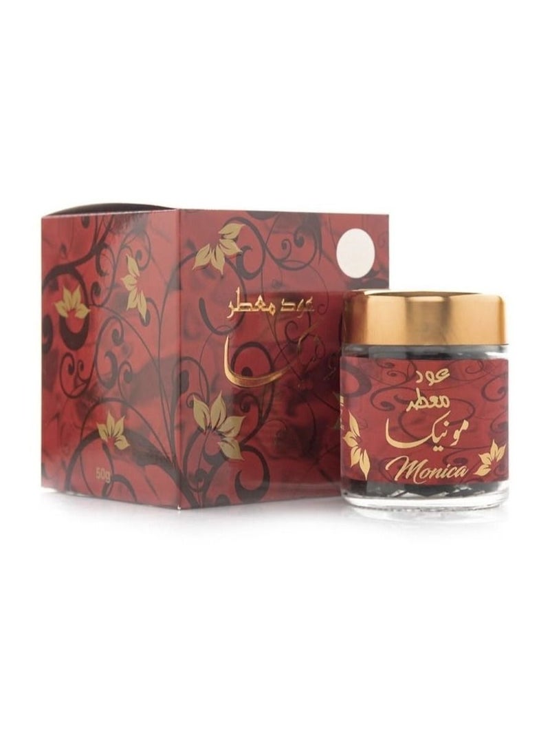 Banafa Monica Perfumed Oud 50gm - Image 1